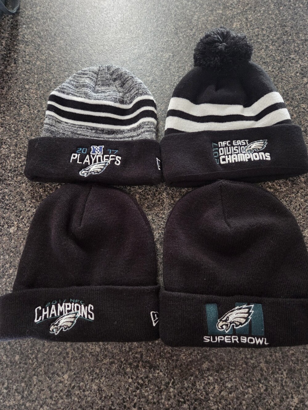 New Era Philadelphia Eagles Stocking Caps Lot Of 4 NWOT NFL
